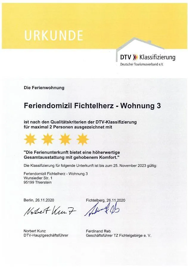 Apartment Feriendomizil Fichtelherz Thierstein Deutschland